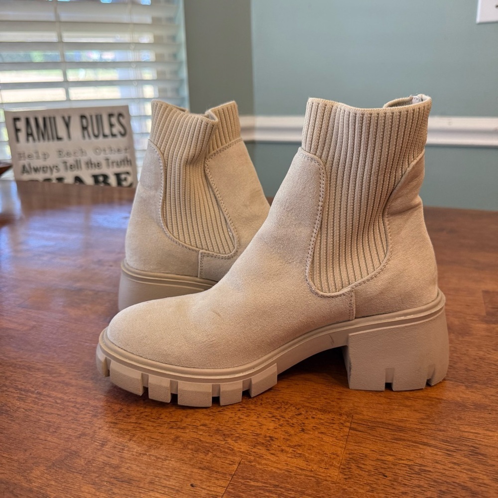 Sincerely Jules Ashville Knit Stretch Suede Boots size 6.5 - Picture 3 of 12